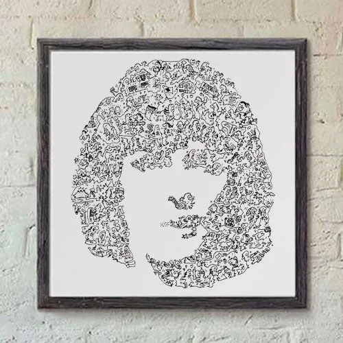 DrawInside Anni Frida Lyngstadt affiche 20x20 cm ABBA