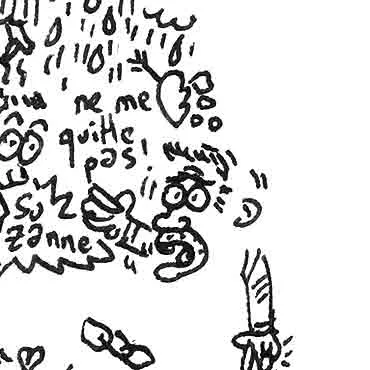 DrawInside Jacques Brel affiche 20x20 cm chanson