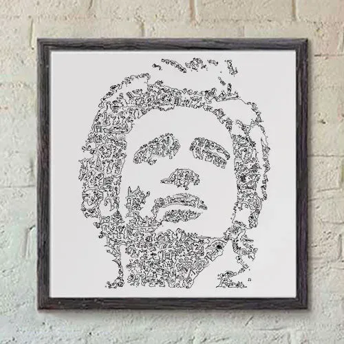 DrawInside Bruce Springsteen affiche 30x30 cm rock