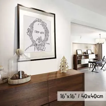 DrawInside Stanley Kubrick portrait affiche 30x30 cm cinéma