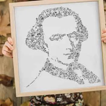 DrawInside Immanuel Kant affiche 20x20 cm doodles philo