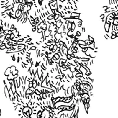DrawInside Wirehaired Pointing Griffon affiche A4 papier mat