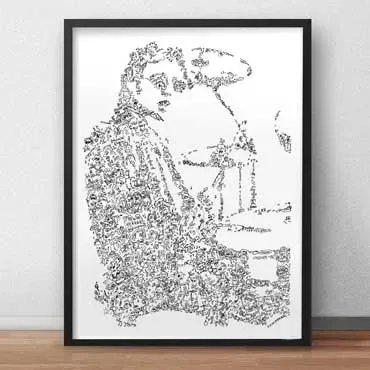 DrawInside Roger Taylor affiche 30x40 cm signée
