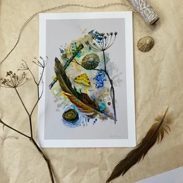 Helena Perry Spell for Courage Brimstone print A4 non encadré