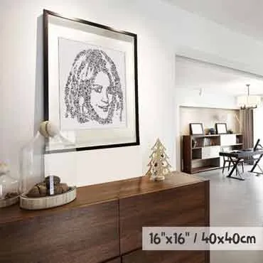 DrawInside Shakira affiche 20x20 cm signée