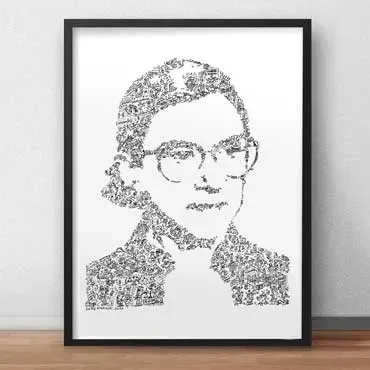 DrawInside Ruth Bader Ginsburg affiche A3 féminisme