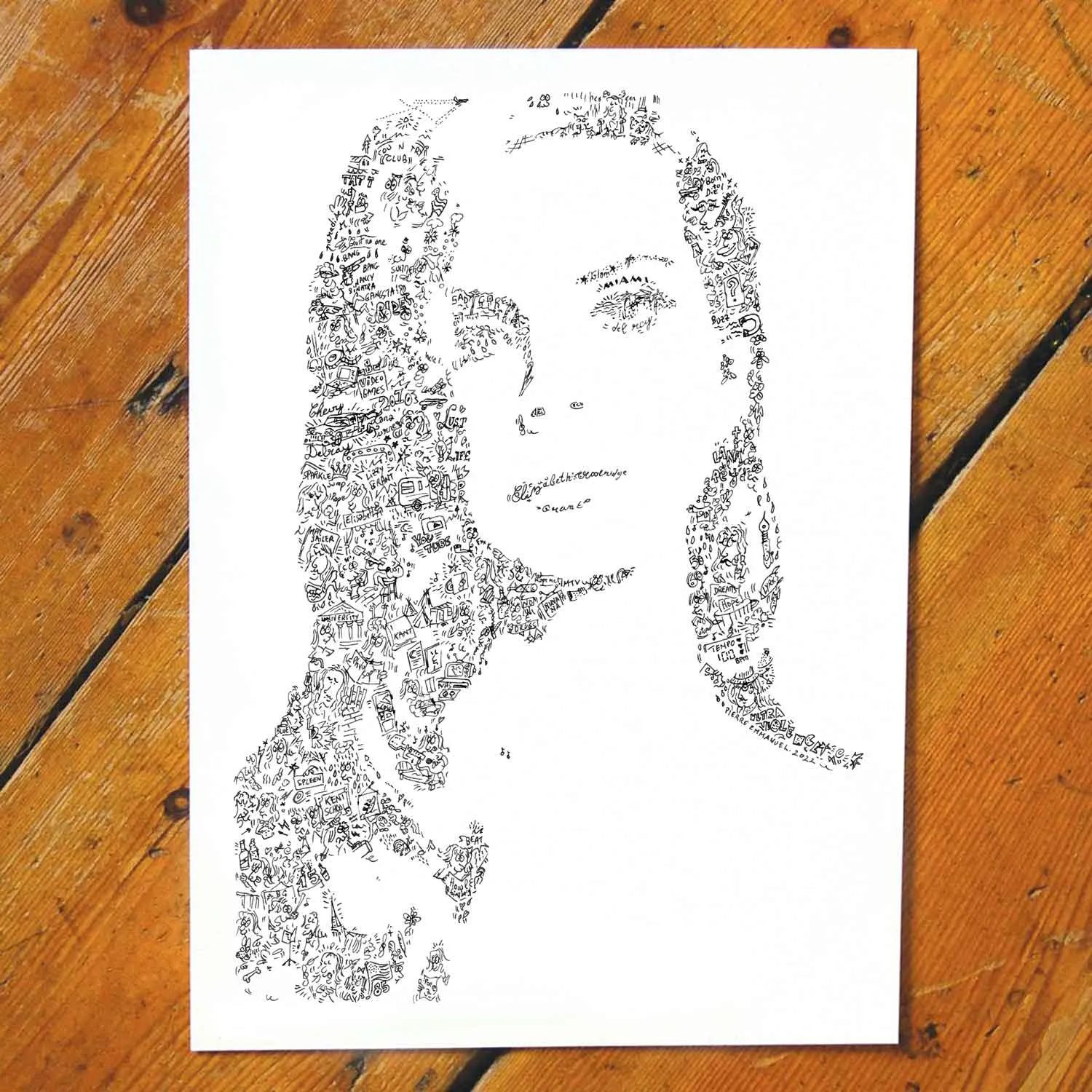 DrawInside Lana Del Rey affiche A4 21x30 cm musique