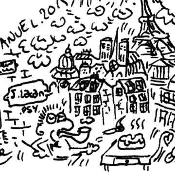 DrawInside Jacques Lacan affiche A4 21x30 cm psychanalyse