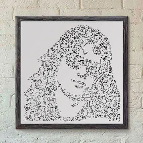 DrawInside Tommy Ramone affiche 20x20 cm batteur Ramones