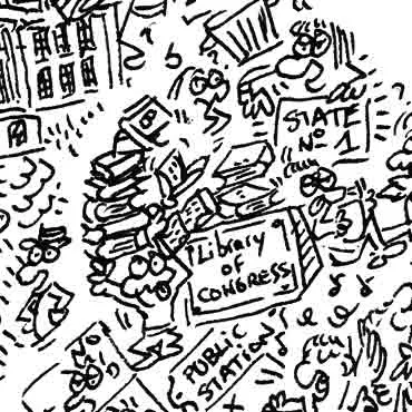 DrawInside Washington DC affiche 21x30 cm ville