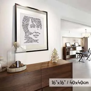 DrawInside Aung San Suu Kyi affiche 30x30 cm histoire
