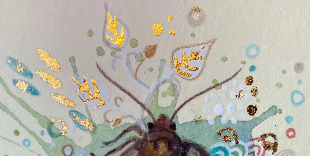 Helena Perry Lesser Yellow Underwing miniature 8,5x13,5