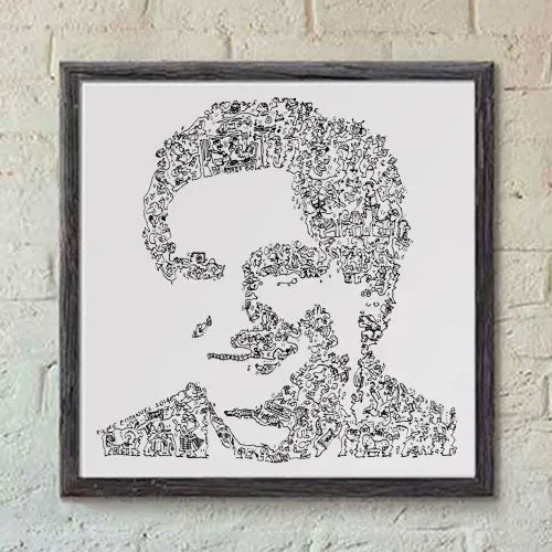 DrawInside Robin Williams affiche 30x30 cm cinéma hommage