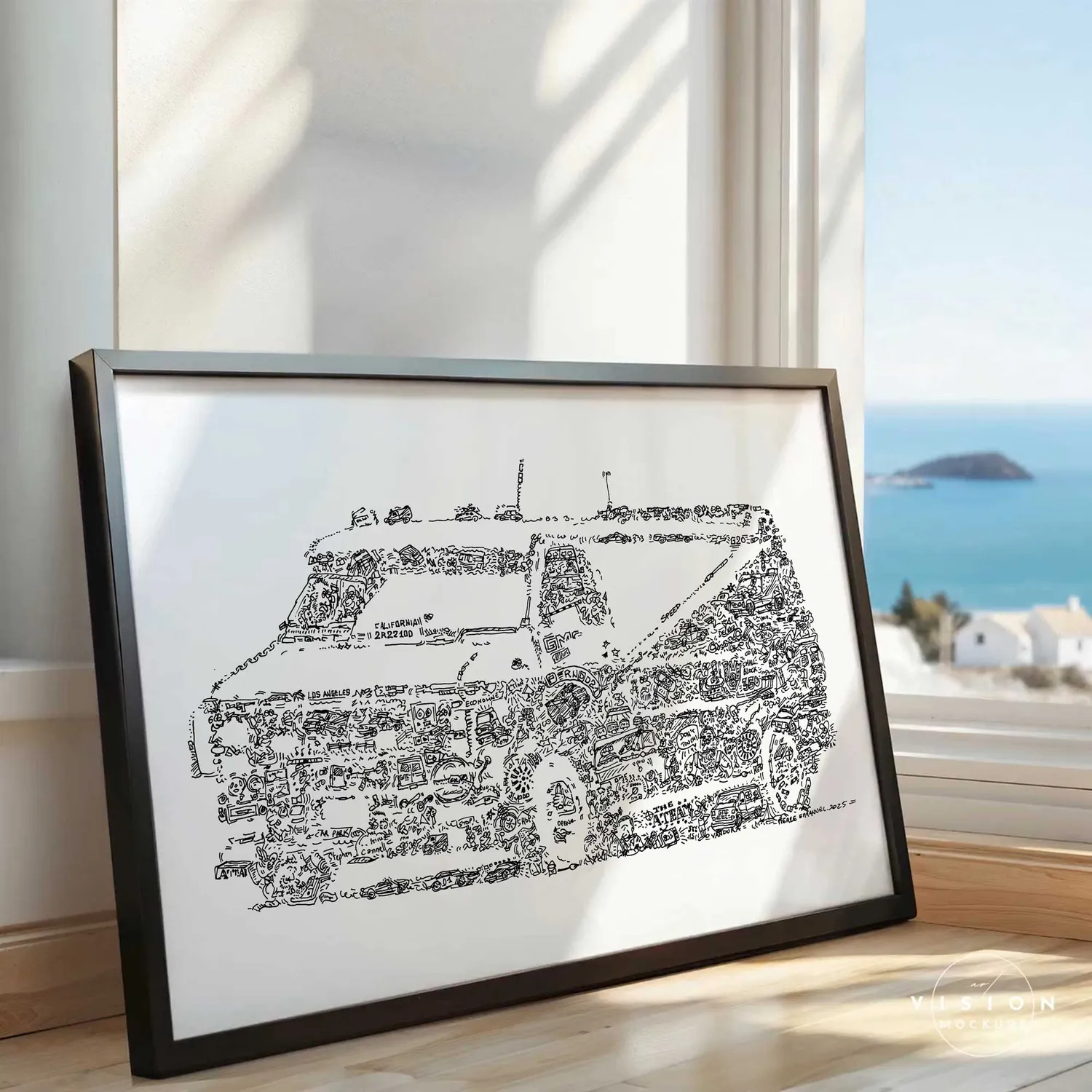 DrawInside A-Team Van affiche A4 21x30 cm GMC