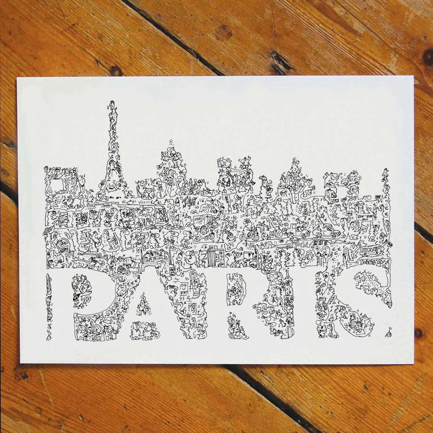 DrawInside Paris affiche A4 détails humoristiques