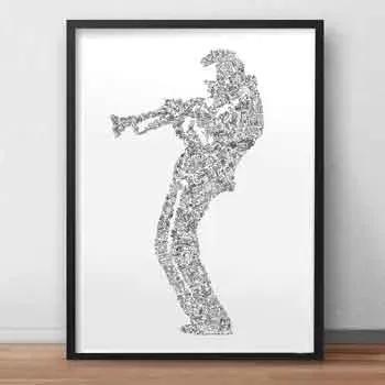DrawInside Miles Davis affiche A4 21x30 cm jazz