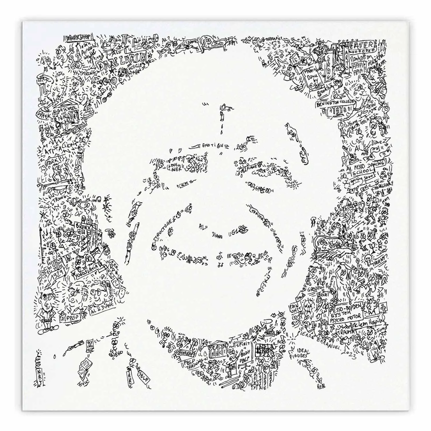 DrawInside Al Pesso affiche 30x30 cm thérapie