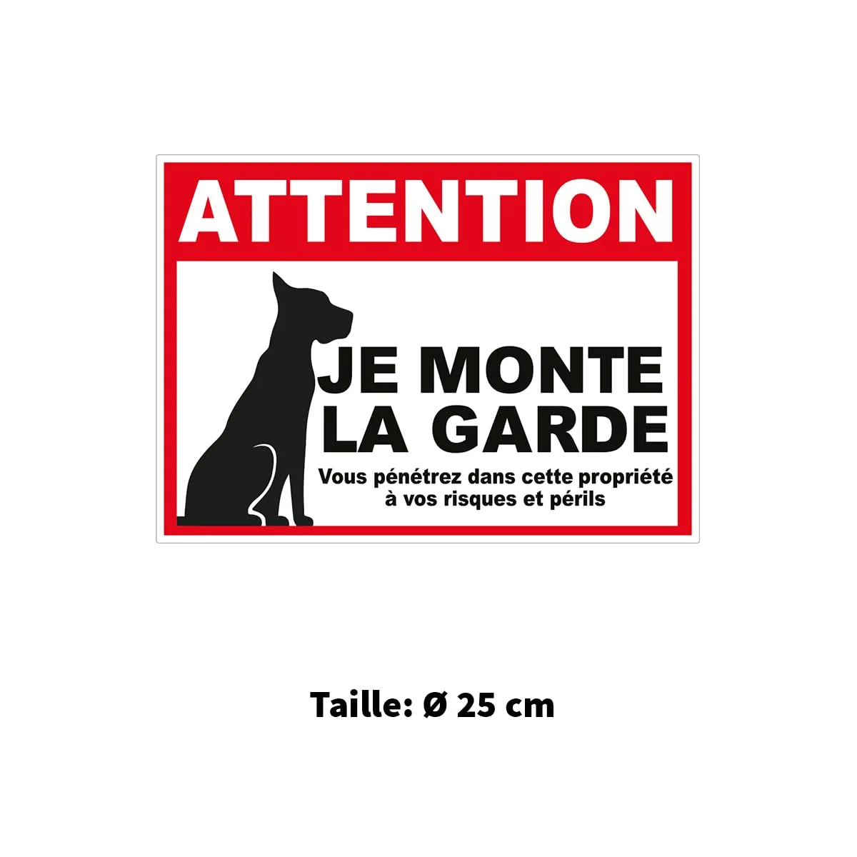 Ambiance-Sticker Je monte la garde autocollant 15x21 cm chien