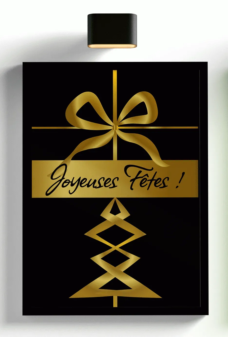 Celineclic And Create Joyeuses Fêtes affiche 20x30 noir et or