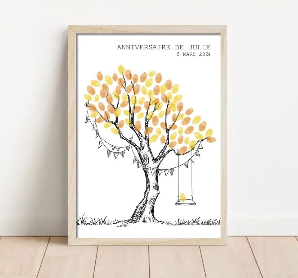 Papeterie Créative Arbre éempreintes balançoire mariage