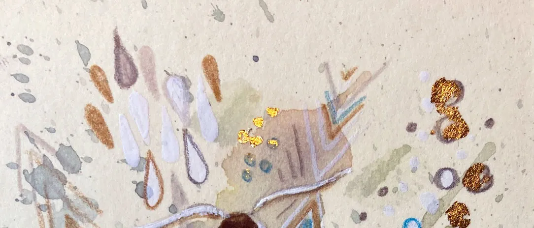 Helena Perry Spurge Hawkmoth miniature peinture 8,5x13,5