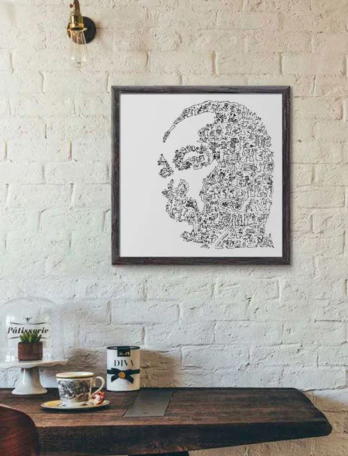 DrawInside Martin Luther King Jr affiche 30x30 cm papier mat