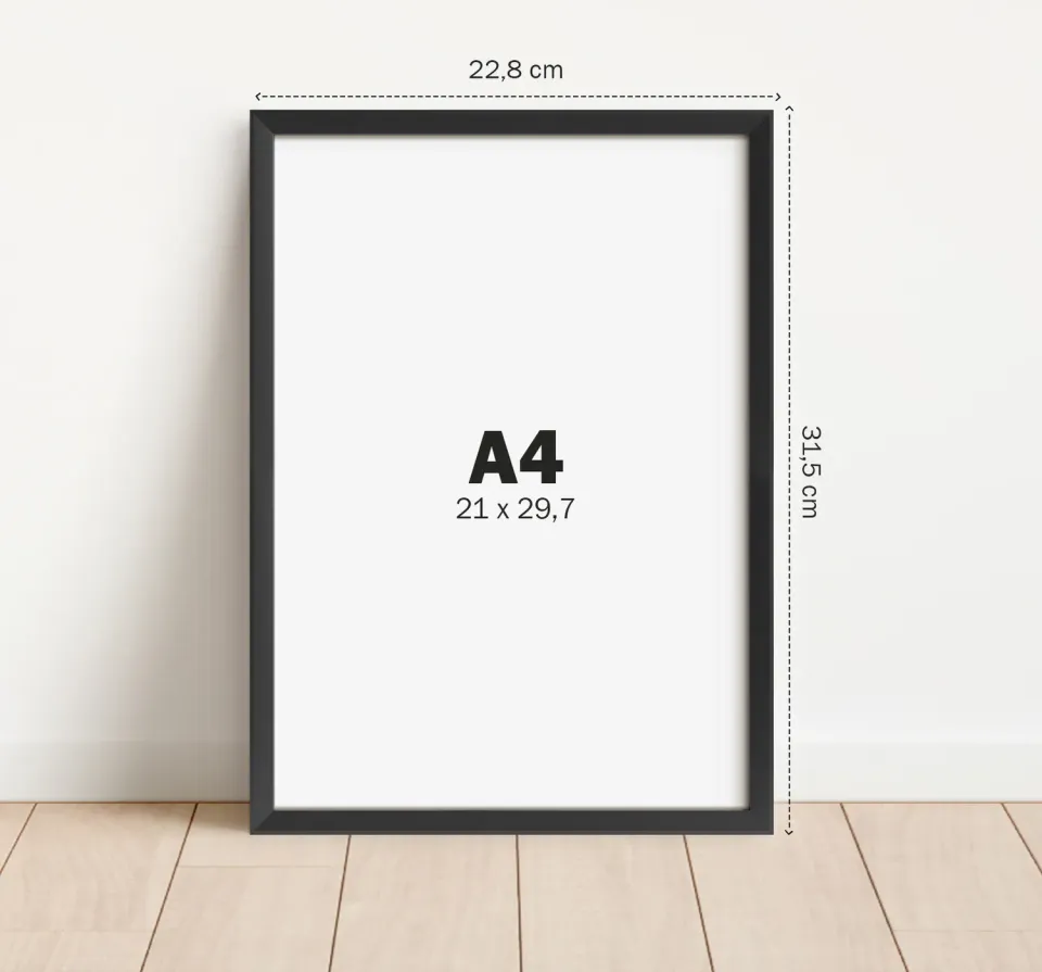 Papeterie Créative Cadre noir A4 21x29,7 cm plexiglas