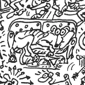 DrawInside Greyhound affiche A4 21x30 cm lévrier