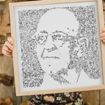 DrawInside Carl Rogers affiche 30x30 cm psychologie