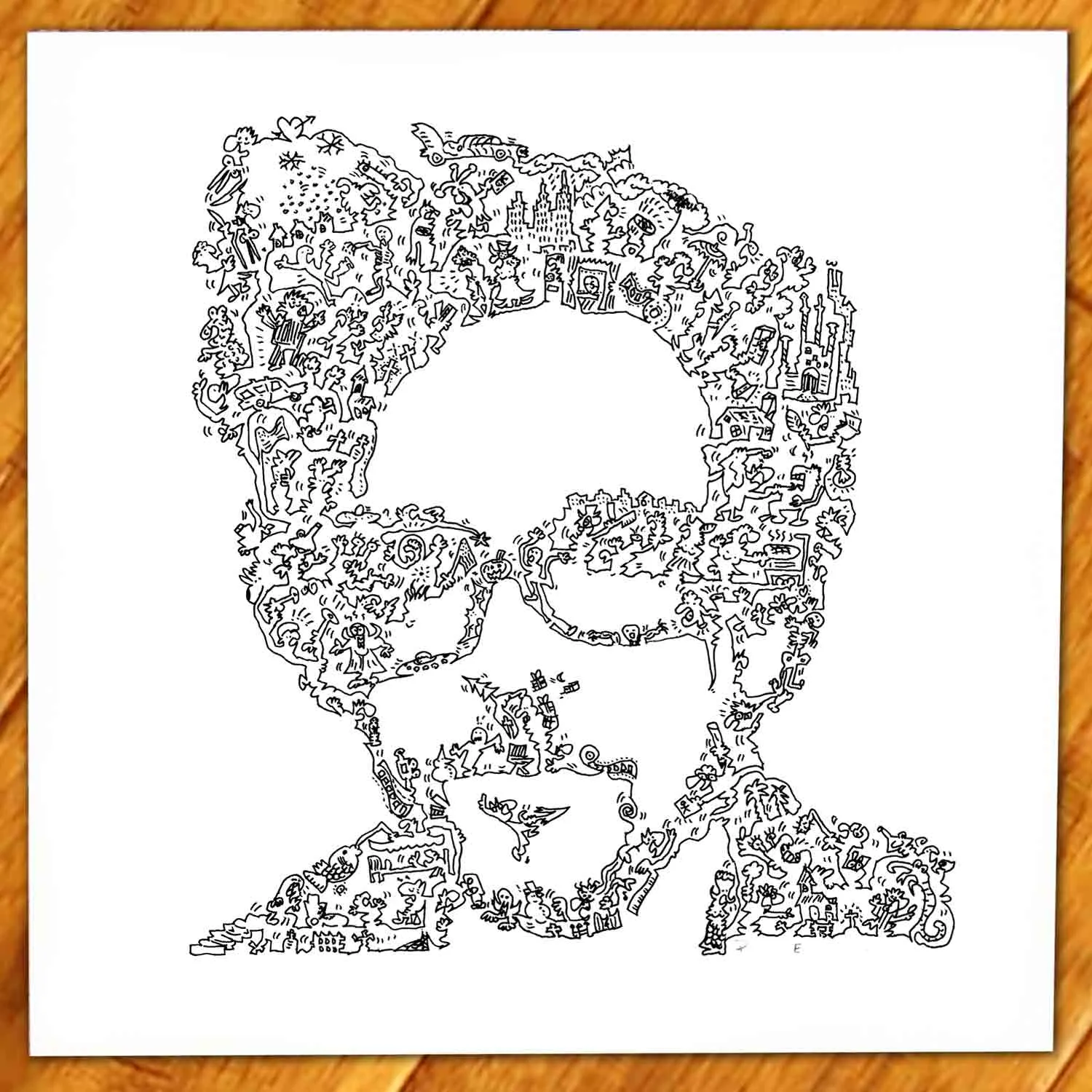 DrawInside Tim Burton affiche 20x20 cm cinéma