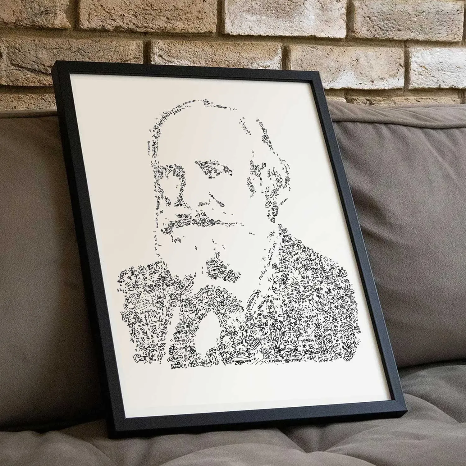 DrawInside Ivan Pavlov affiche A4 science chien