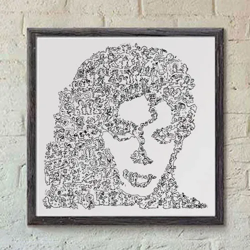 DrawInside Michael Jackson BAD affiche 30x30 pop
