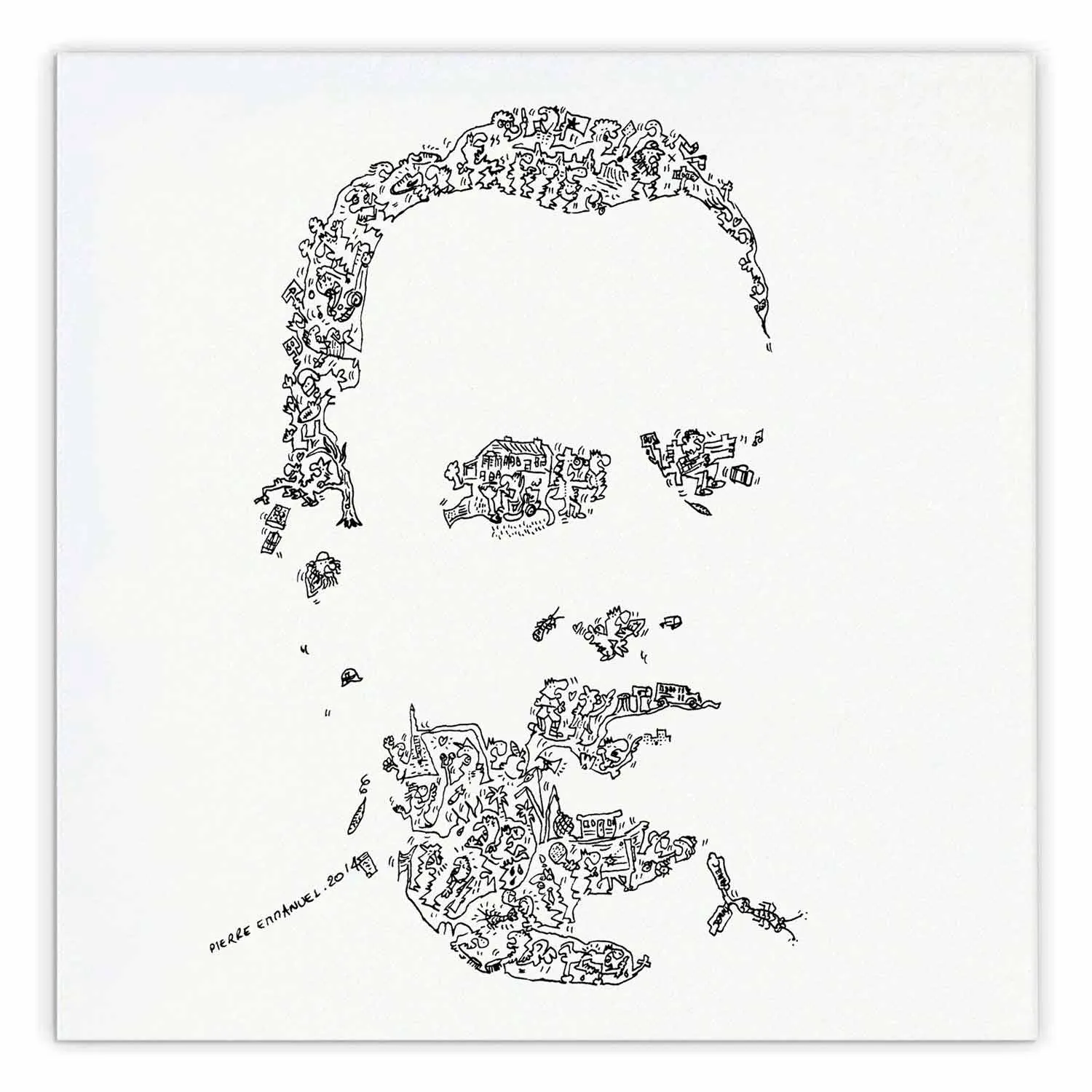 DrawInside Forrest Gump Tom Hanks affiche 20x20 cm film