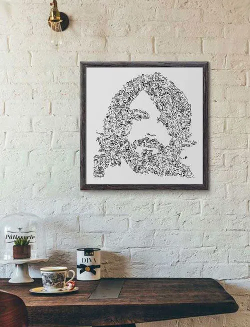 DrawInside Simon Neil affiche 20x20 cm papier épais