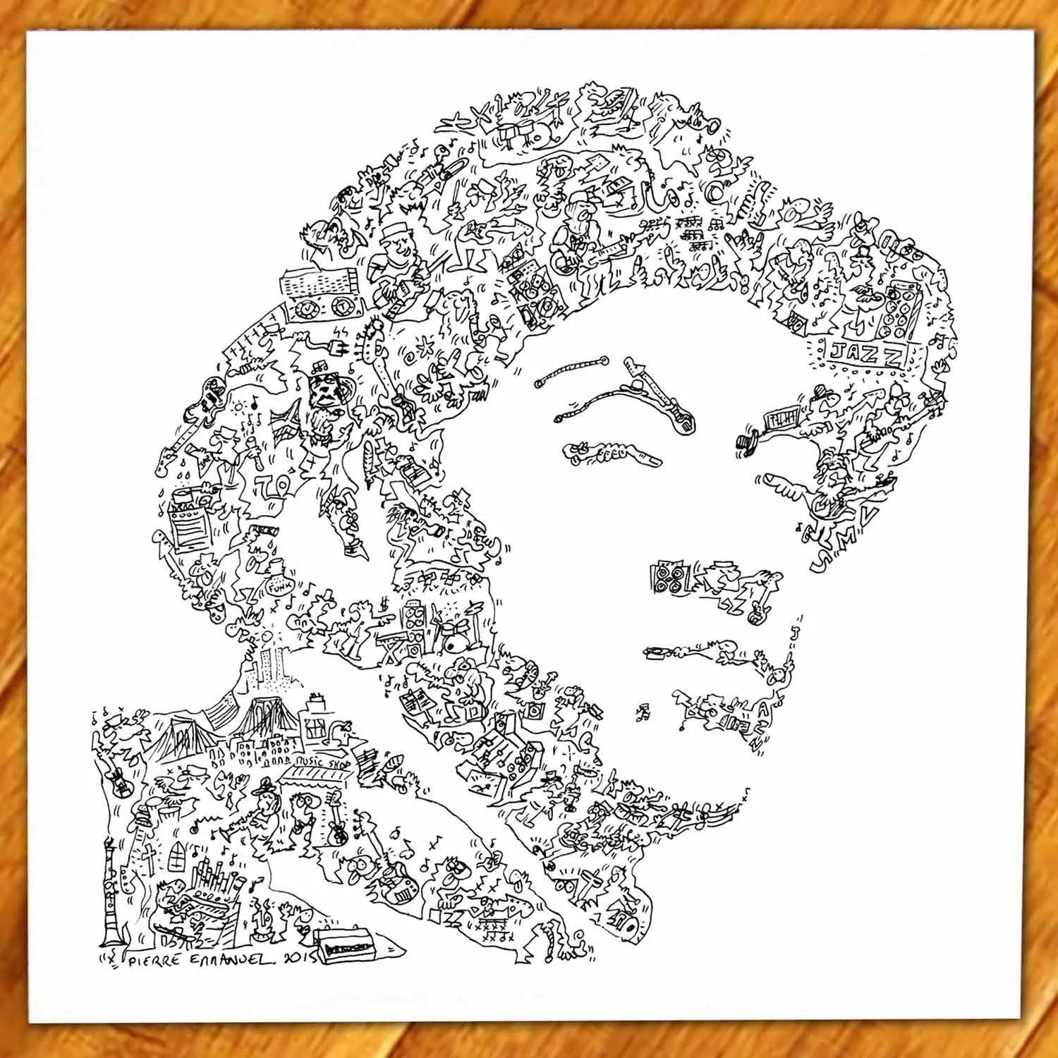 DrawInside Marcus Miller poster 30x30 jazz funk