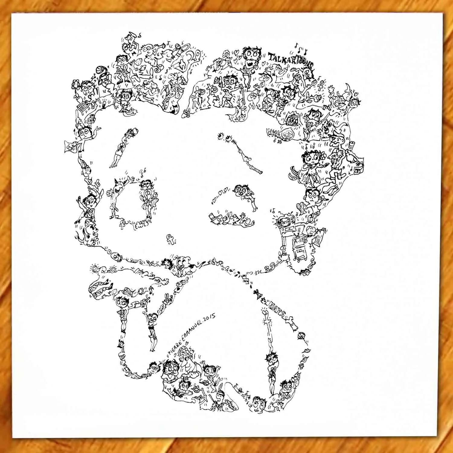 DrawInside Betty Boop affiche 20x20 cm vintage