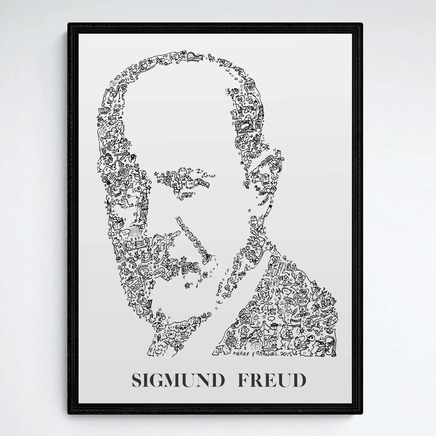 DrawInside Psy Collection Sigmund Freud affiche 30x40 cm cabinet