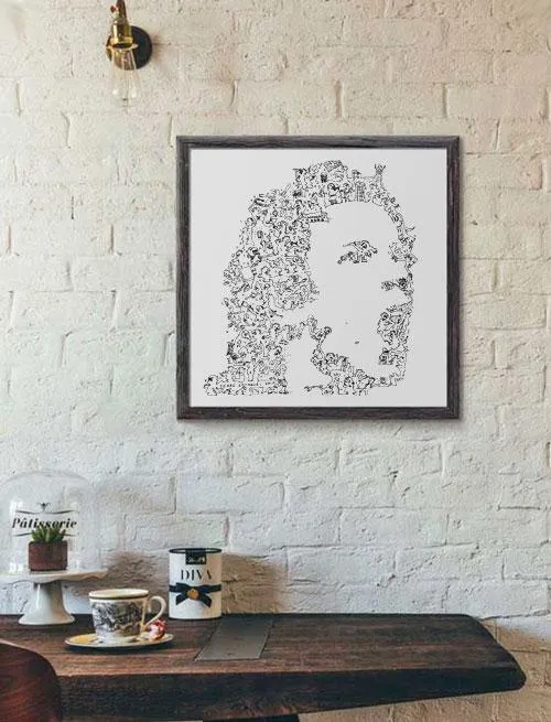 DrawInside Johnny Rotten Sex Pistols affiche 30x30 punk