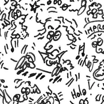 DrawInside Beethoven affiche 30x30 cm papier mat