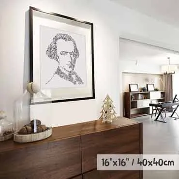 DrawInside Immanuel Kant affiche 20x20 cm doodles philo