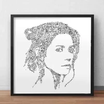 DrawInside Marina affiche 20x20 cm pop signée
