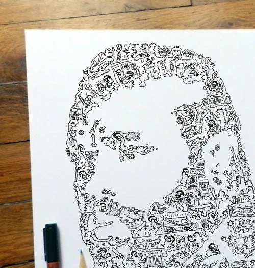 DrawInside B.A. Baracus affiche 30x30cm série