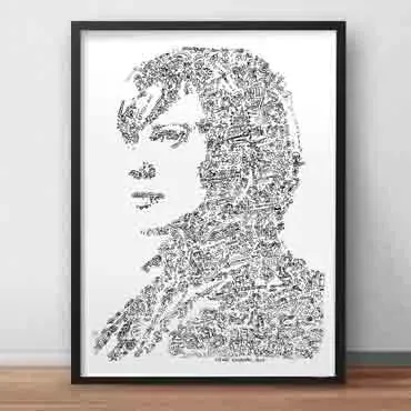 DrawInside Starbuck affiche A4 Battlestar Galactica