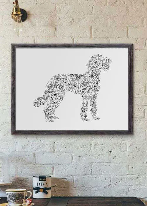 DrawInside Labradoodle affiche A4 21x30 cm chien