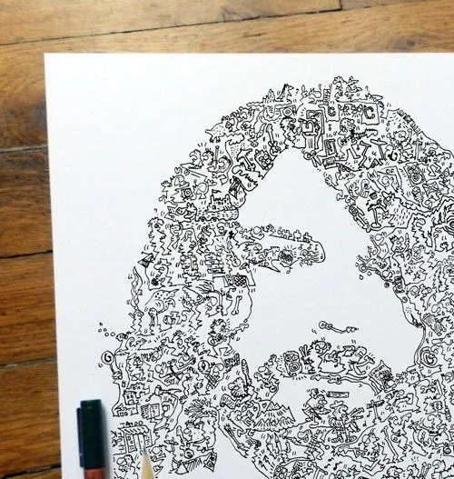 DrawInside Simon Neil affiche 20x20 cm papier épais