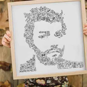DrawInside Chris Wolstenholme Muse affiche 30x30 cm papier mat