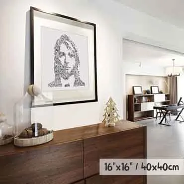 DrawInside Kurt Cobain affiche Nirvana 30x30 cm grunge