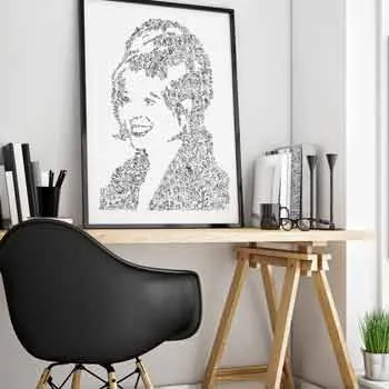 DrawInside Mylène Farmer affiche A3 30x42 cm Libertine