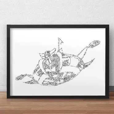 DrawInside Grendizer Goldorak affiche A4 21x30 cm rétro