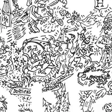 DrawInside Hogwarts Castle affiche A4 Harry Potter